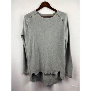 Women’s Just Female Medium Gray Long Sleeve Sweater with Shoulder Zippers